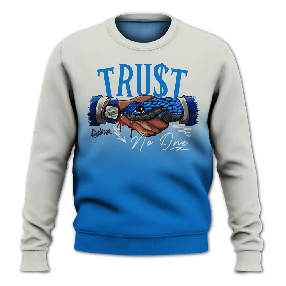 Sweatshirt To Match Blueberry 12s - Snake Trust No One Drip All Over Print