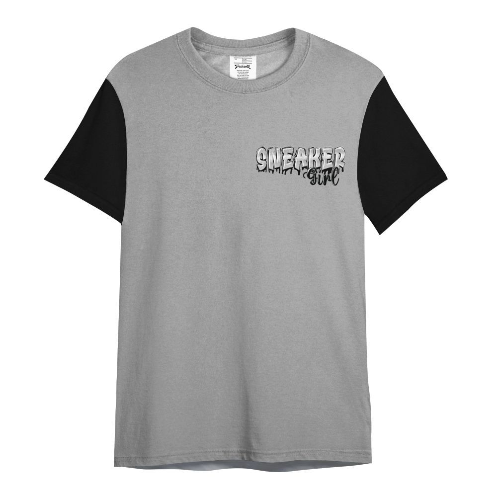 Shirt To Match Black Wolf Grey 12s Varsity Jacket, Custom Name Sneaker Girl Money All Over Print