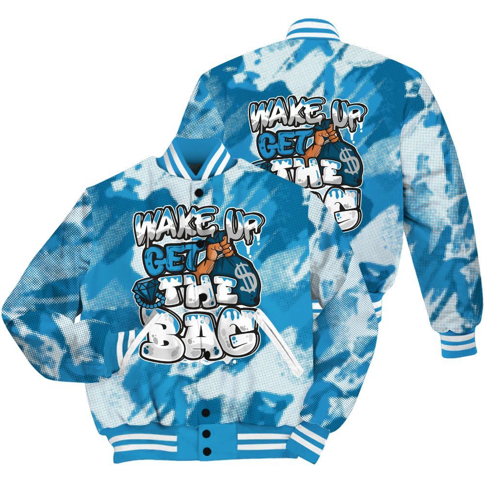 Varsity Jacket To Match Powder Blue 9s Shirt - Get More Bags Abstract All Over Print