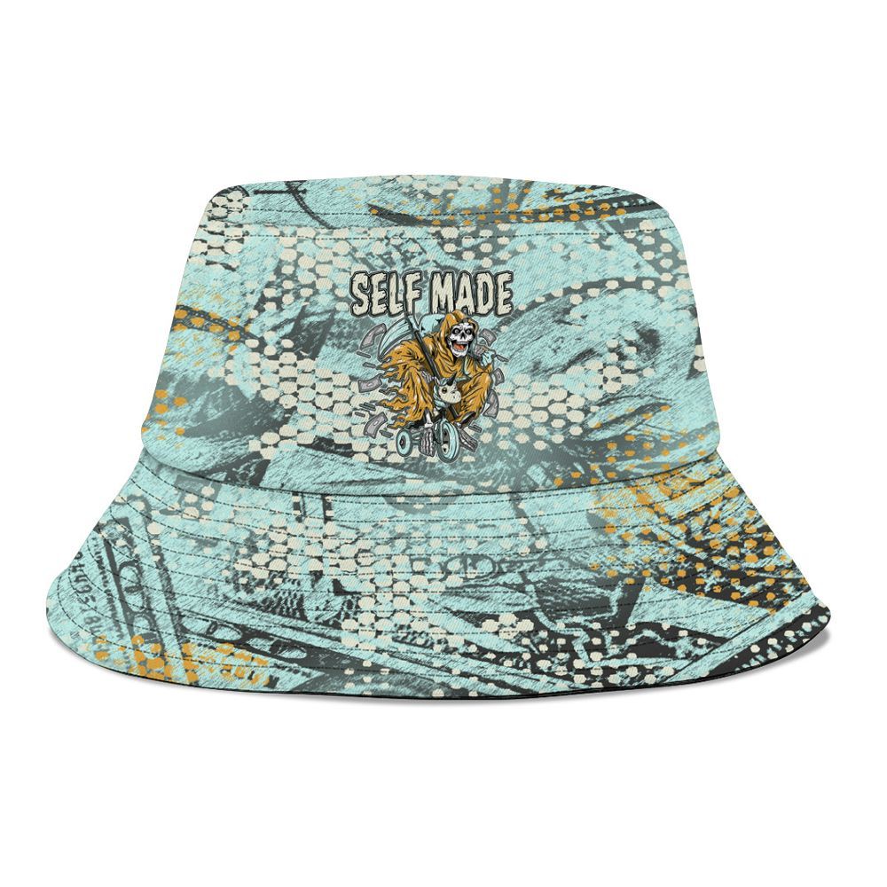 Bucket Hat To Match Pure Platinum 4s - Self Make Skeleton Banknotes Art Graphic