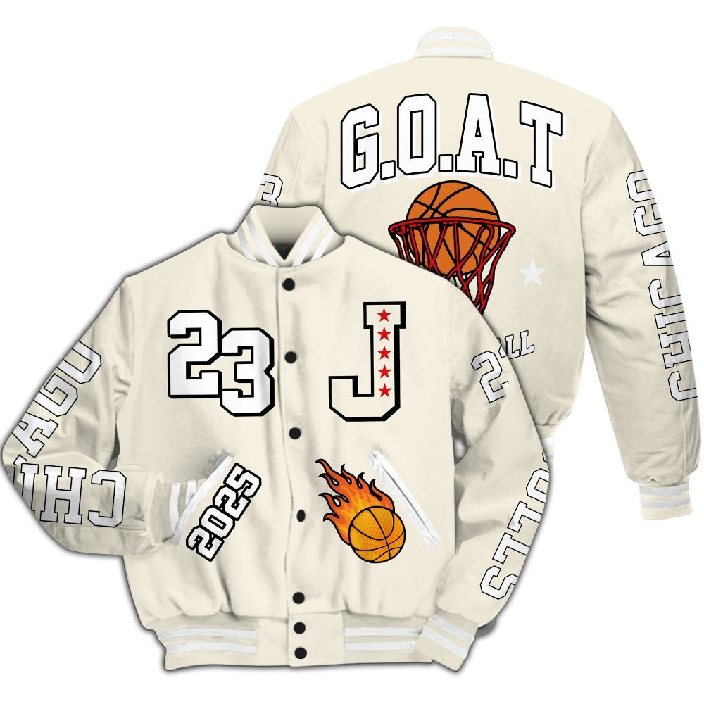Varsity Jacket To Match Low OG Sail 1s - Chicago 23 Basketball All Over Print