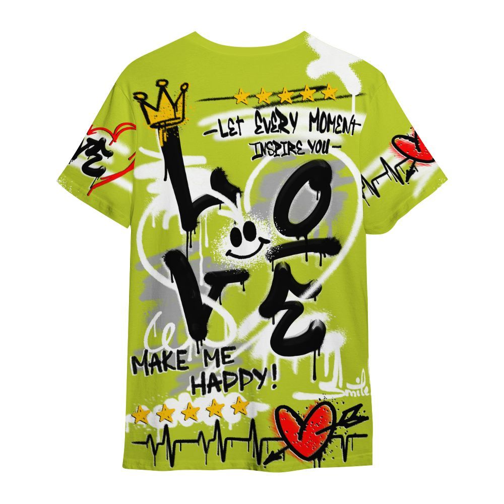 Shirt To Match Bright Cactus 13s - Happy Love Beats Graffiti Streetwear All Over Print