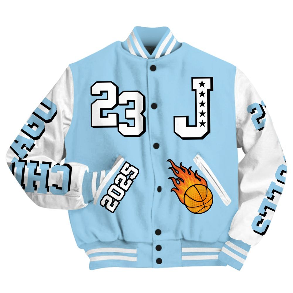 Varsity Jacket To Match Legend Blue 11s - Chicago 23 Basketball All Over Print