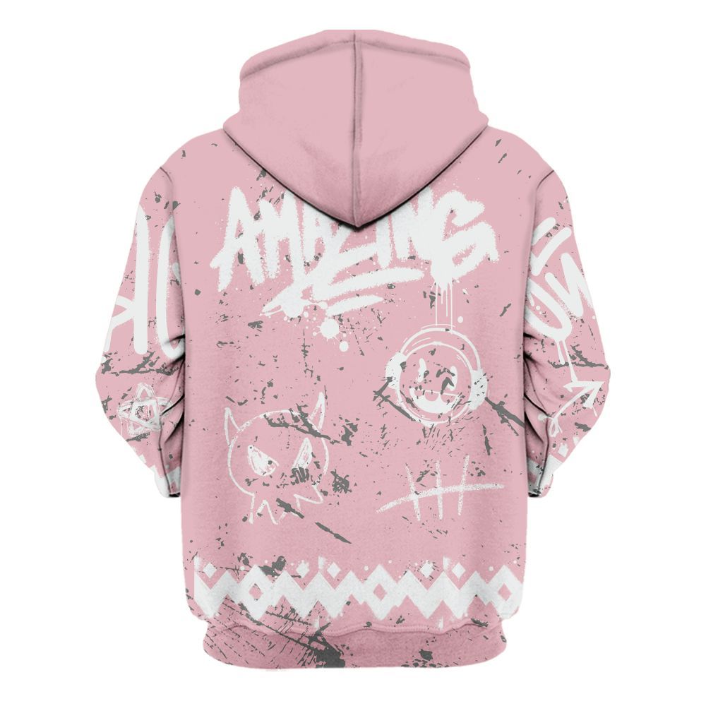 Hoodie To Match Air Max DN Pink Foam - Friday Sneaker Crayon All Over Print