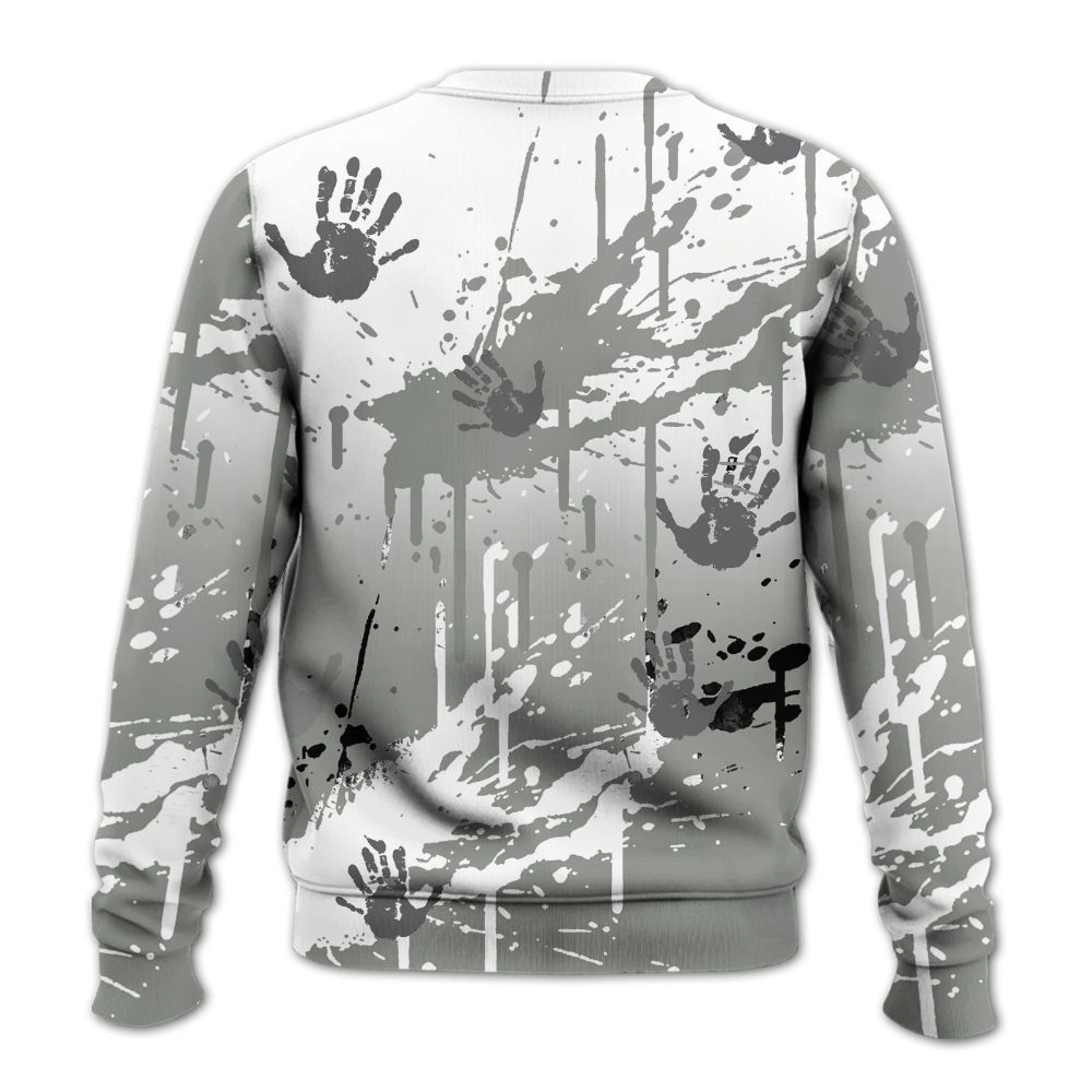 Sweatshirt To Match Paris Cement Grey 4s - Loser Lover Drip Heart All Over Print