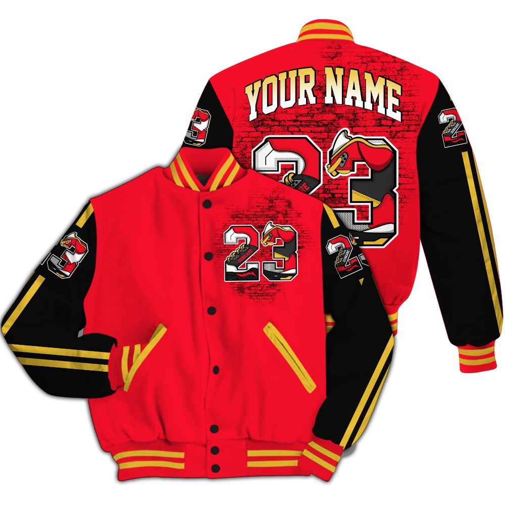 Varsity Jacket To Match KD 18 Air Bakin - Custom Name Number 23 5s All Over Print