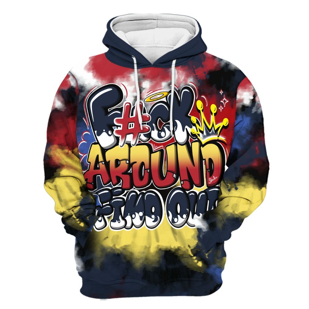 Hoodie To Match Dunk Low COJP What The 2024 - Tie Dye FK Around Find Out All Over Print