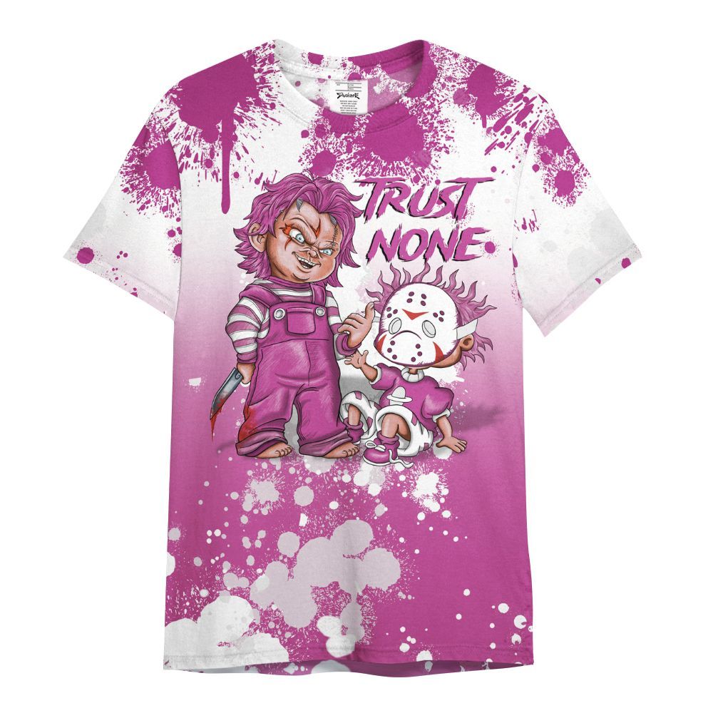 Shirt To Match Dunk Low Active Fuchsia - Trust No One Scary All Over Print