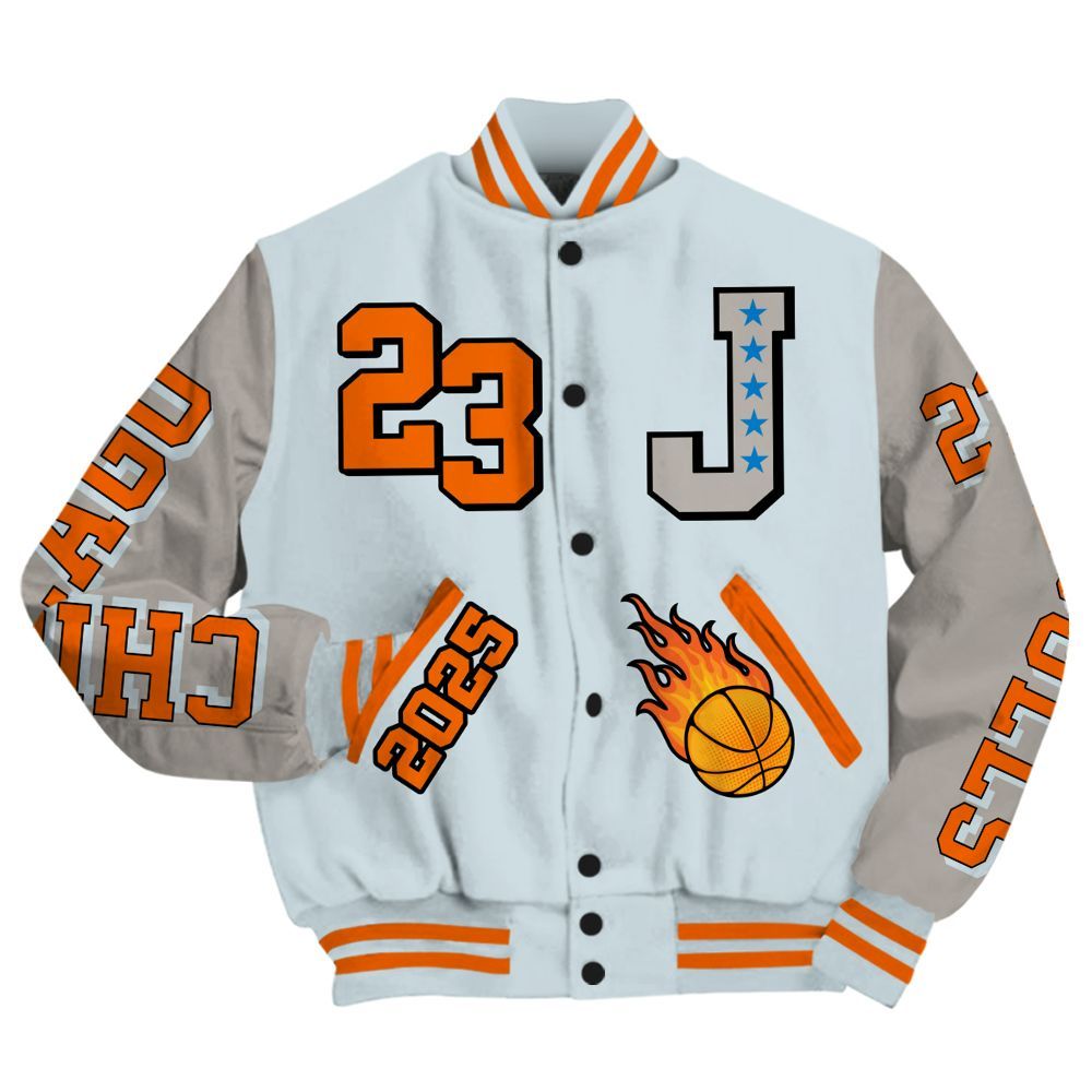 Varsity Jacket To Match Retro High OG Alaska 1s - Chicago 23 Basketball All Over Print
