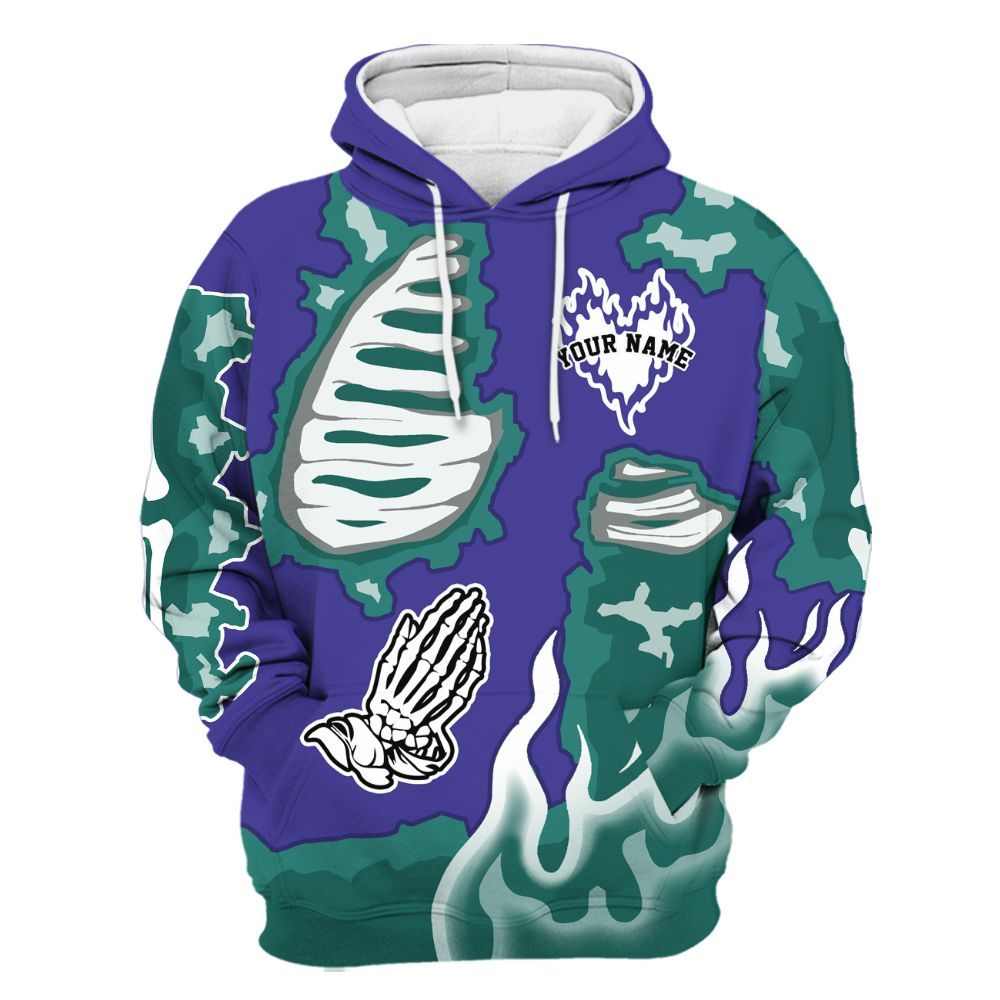 Hoodie To Match Retro Grape 5s - Dislike Us Burning Custom Name All Over Print