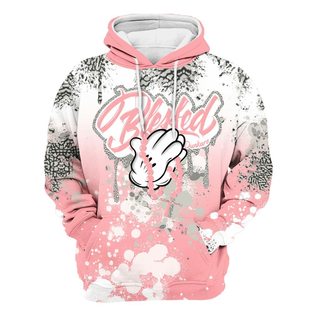 Hoodie To Match Retro Wings 3s - God Blessed Ink Drip All Over Print