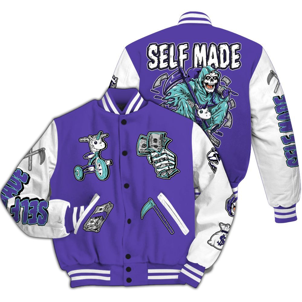 Varsity Jacket To Match Low Hornets 1s - Self Make Skeleton All Over Print