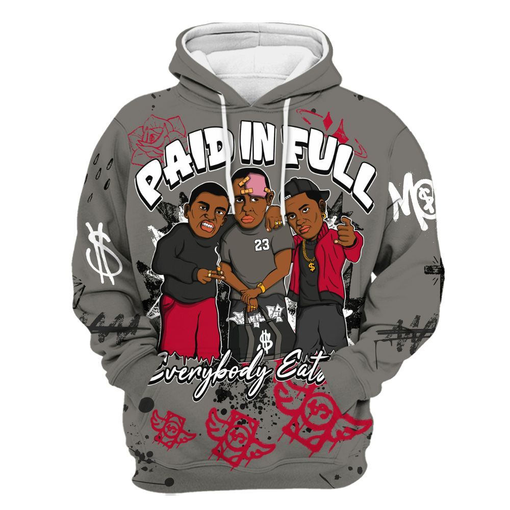 Hoodie To Match Shadow 2025 10s Shirt, Everybody Paid In Full Crayon All Over Print