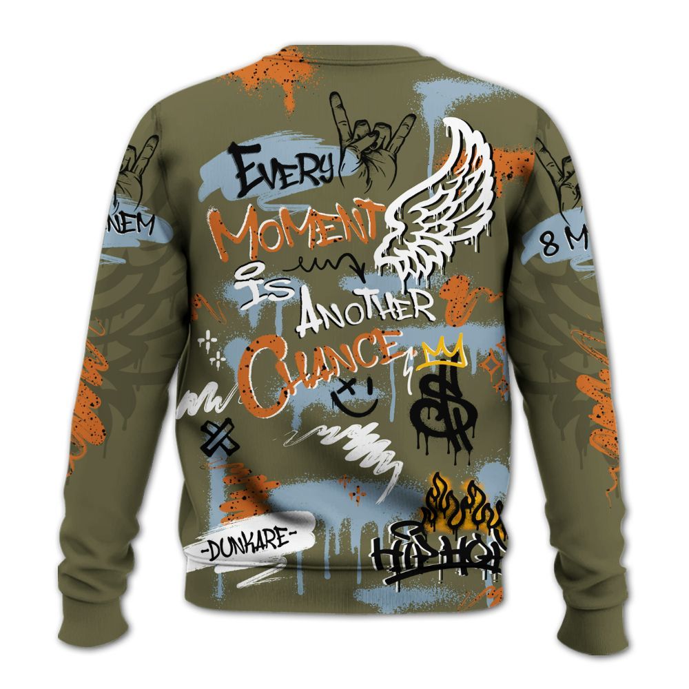 Sweatshirt To Match Olive 5s - 8Mile Movie Graffiti All Over Print