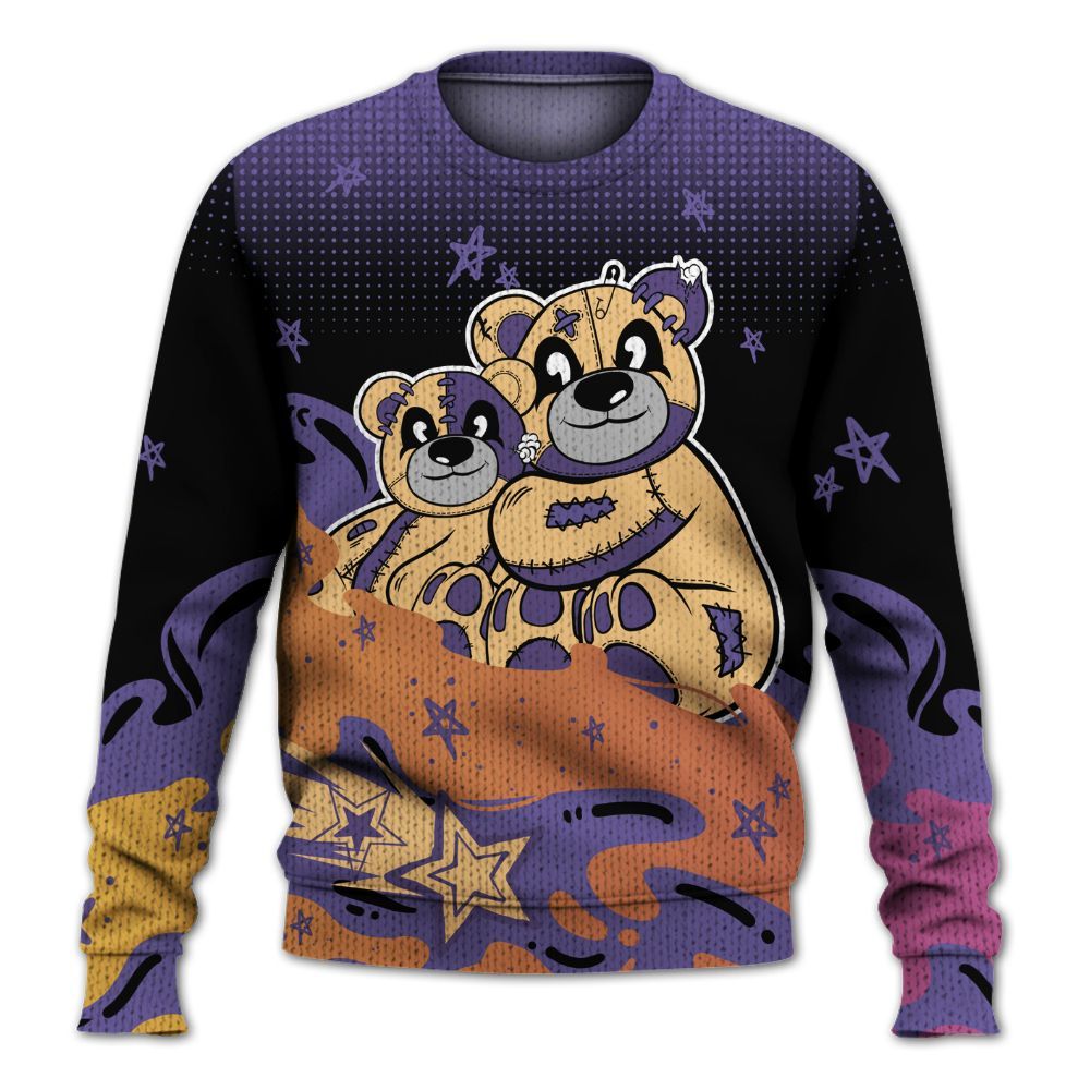 Knitted Sweater To Match Book Sunset 1s - Sincere Fondness Bear Stars