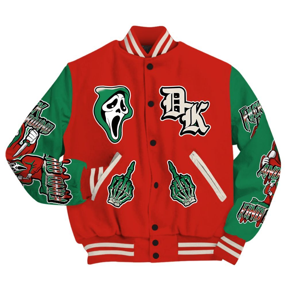 Varsity Jacket To Match Retro El Vuelo 3s - F#CK And Find Out Graphic All Over Print