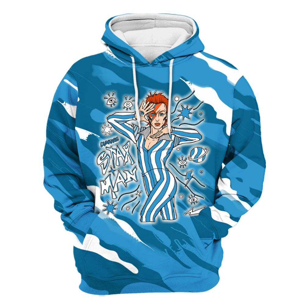 Hoodie To Match Powder Blue 9s - Starmans Graphics Colored All Over Print