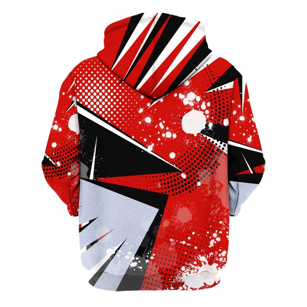 Hoodie To Match Fire Red 6s - Poly Trust No One Dripping All Over Print