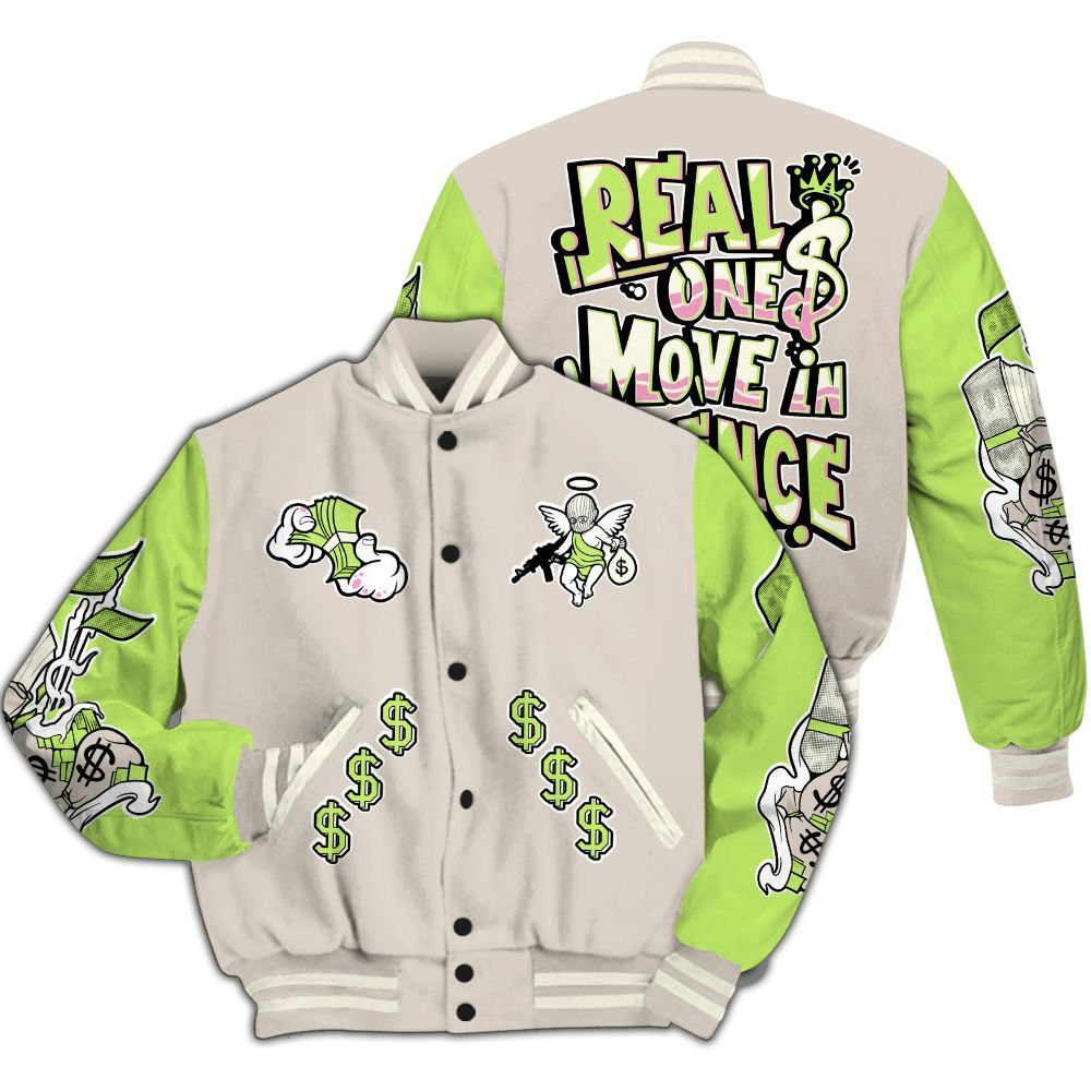 Varsity Jacket To Match Jack Black Night Silver - Ones Move In Silence Graphic All Over Print