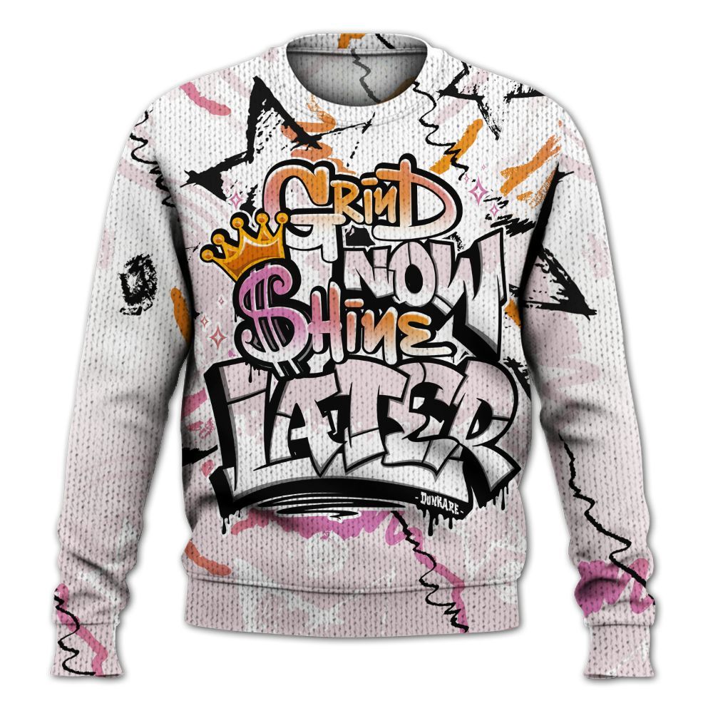 Knitted Sweater To Match Book Sunrise 1s - Grind Shine Later Drip