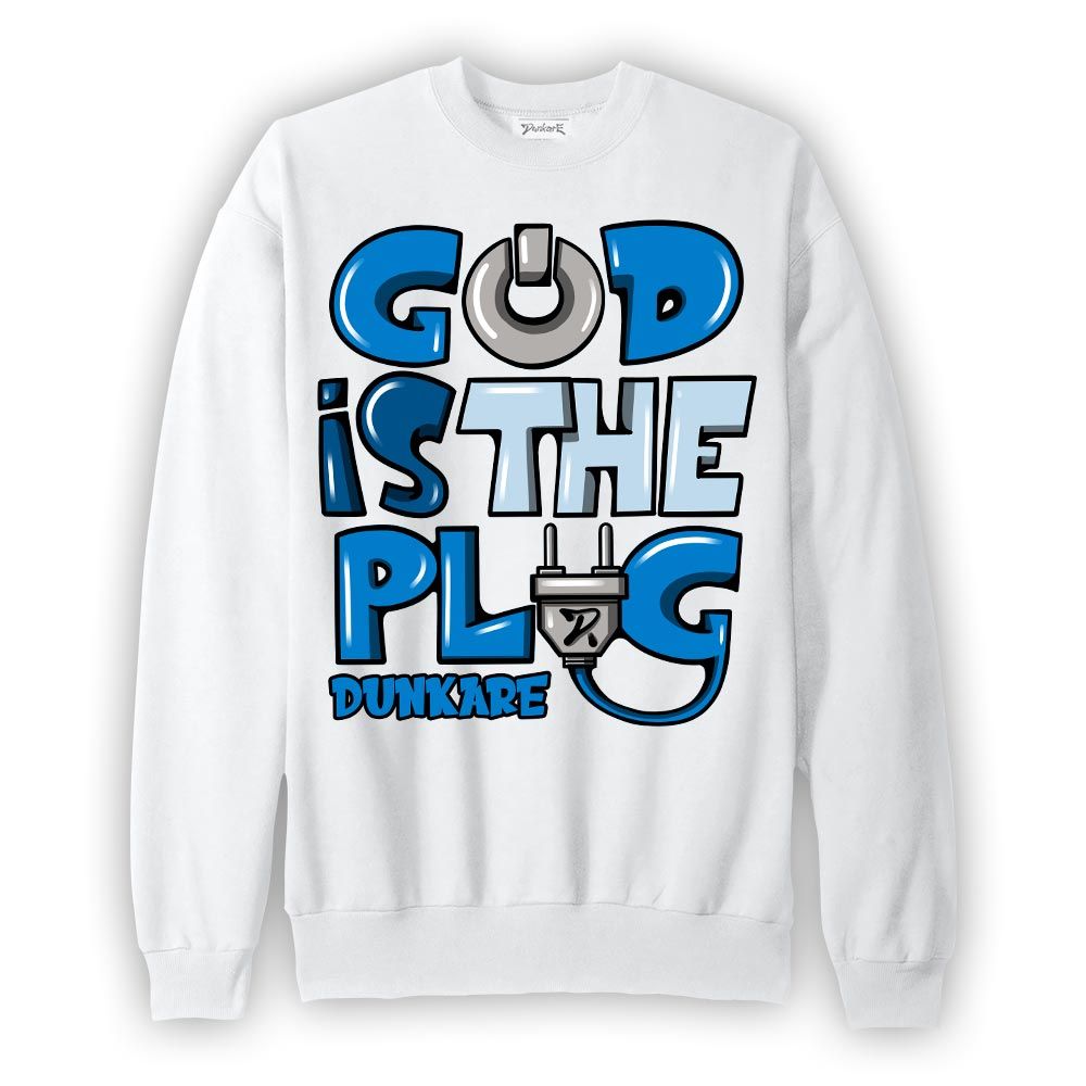 Sweatshirt To match Industrial Blue 4s Sweatshirt - God Is The Power Cord Graffiti Graphic