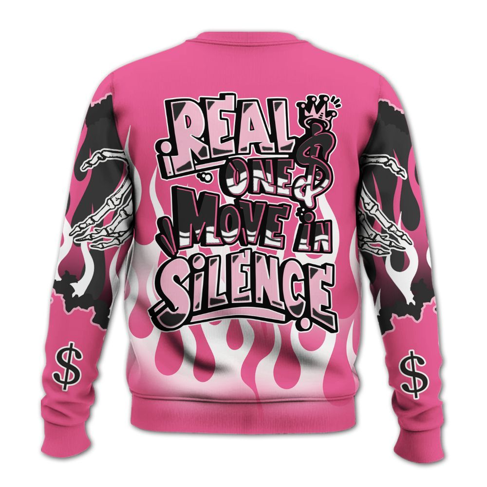 Sweatshirt To Match Air Max SNDR Hyper Pink Sn - Ones Move In Silence Graphic Trapped All Over Print