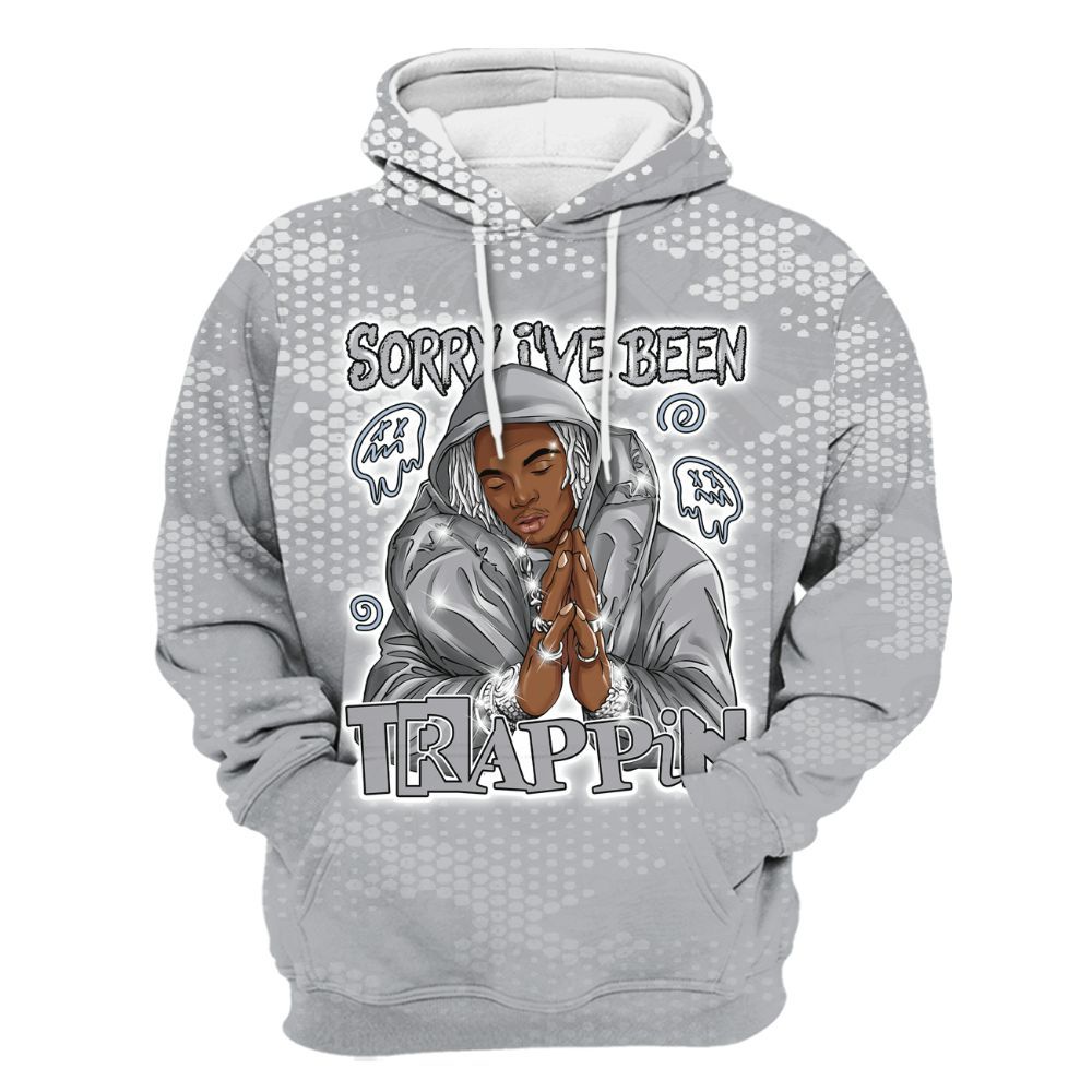 Hoodie To Match Low OG Wolf Grey 1s - Trappin' Banknote All Over Print
