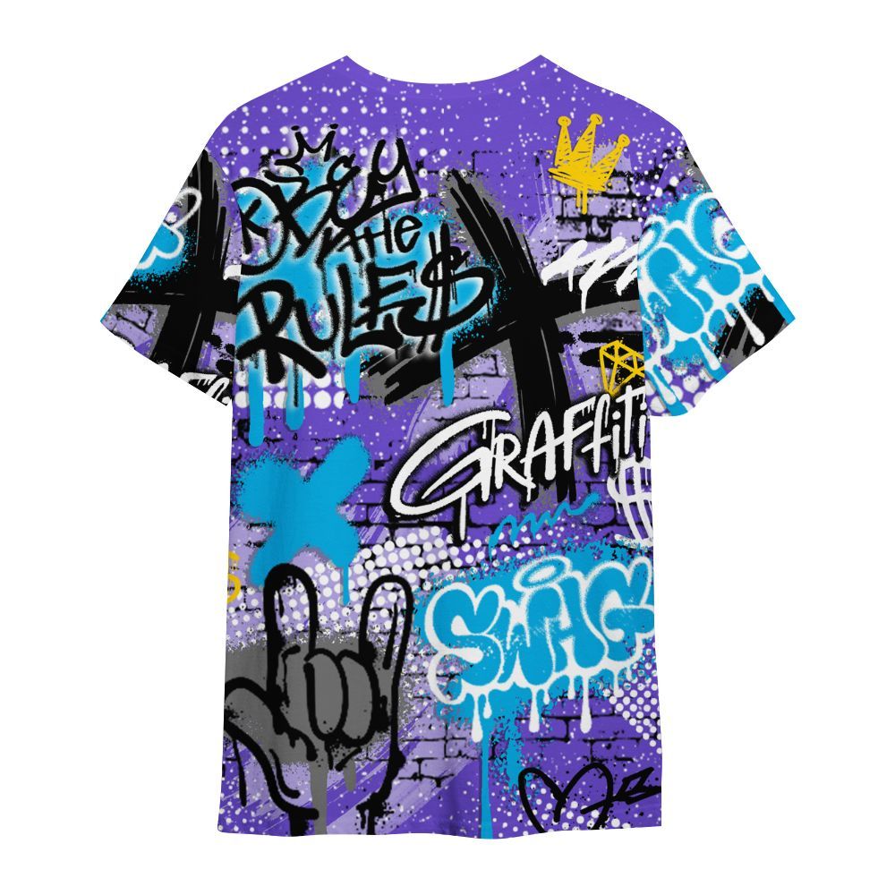 Shirt To Match Retro Aqua 8s - True It Real Graffiti Streetwear All Over Print