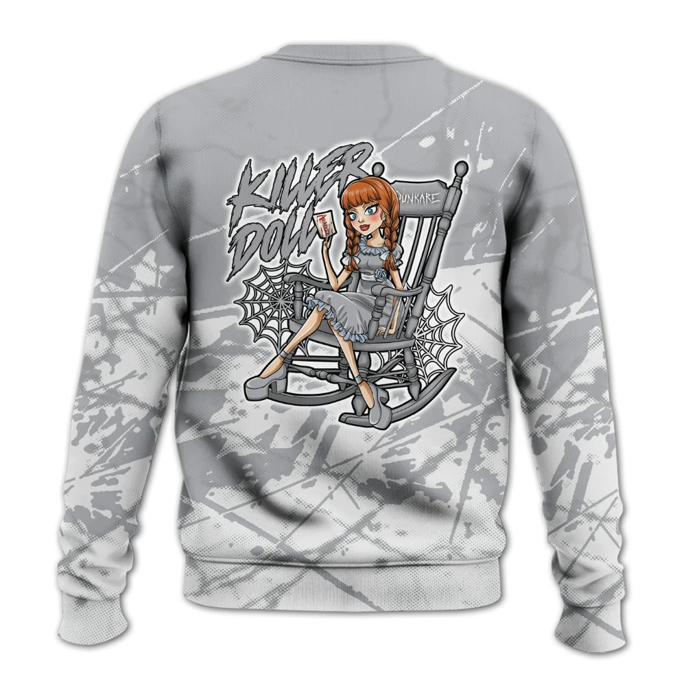 Sweatshirt To Match Low OG Wolf Grey 1s - Killer Doll-A Halloween Profound All Over Print