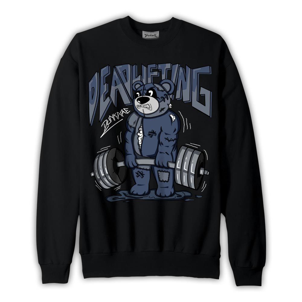 Sweatshirt To match Low Diffused Blue 11s Sweatshirt - Deadlifting Bear Graphic
