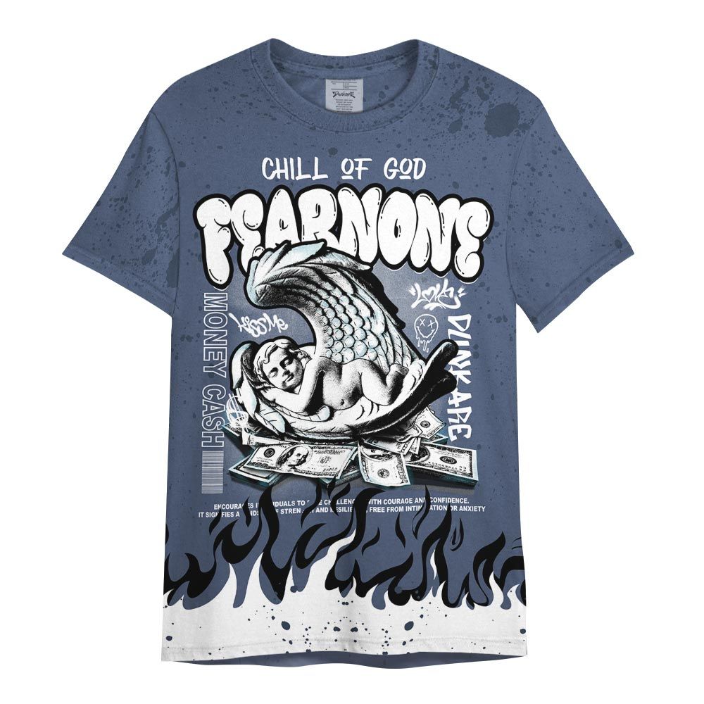 Shirt To Match Low Diffused Blue 11s - Chill Of God Fear None Shirt Outfit
