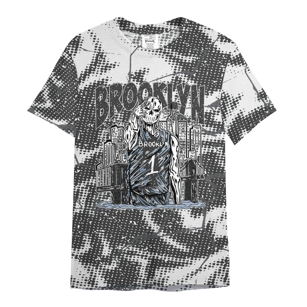 Shirt To Match Reverse Oreo 6s - Brooklyn's Skeleton Crack All Over Print