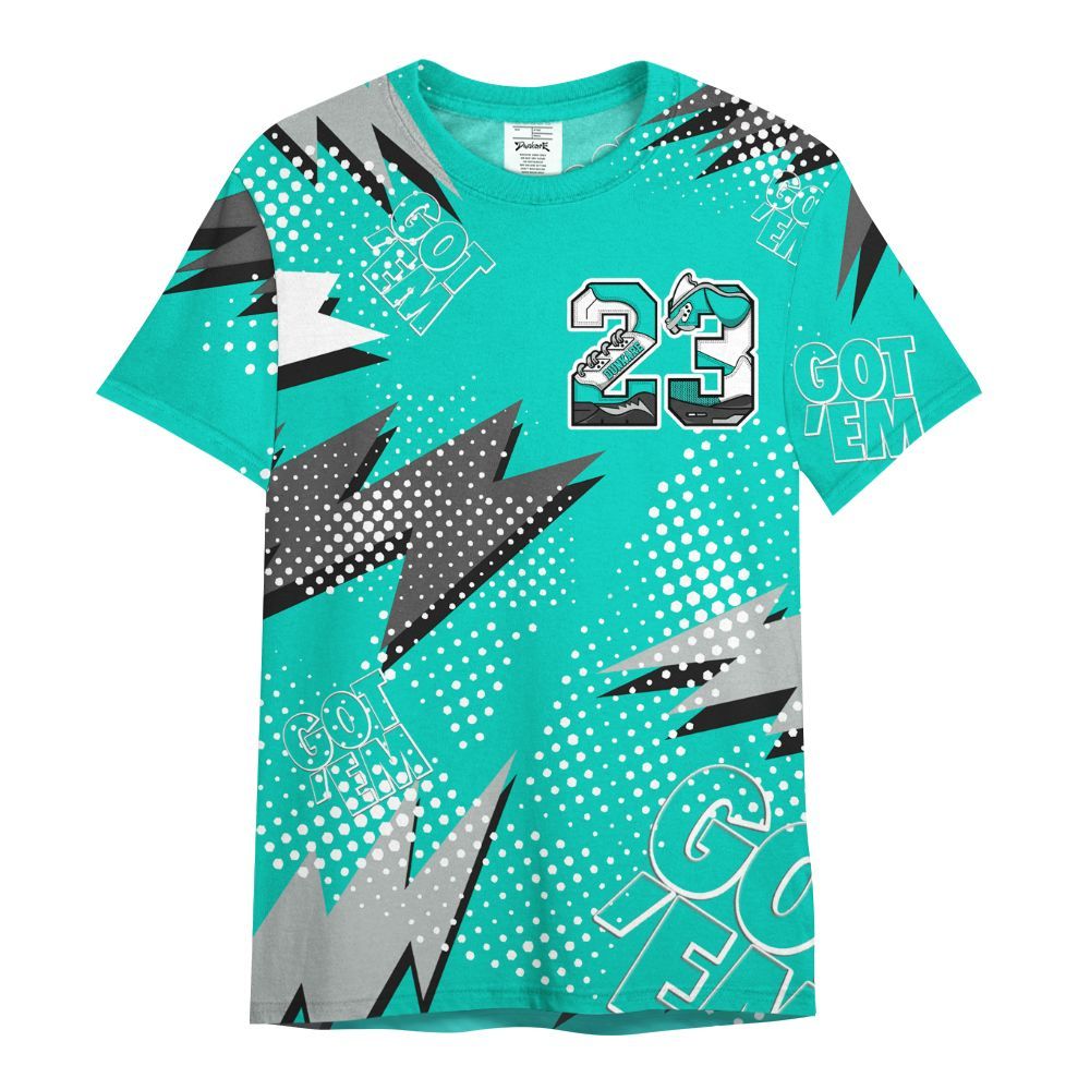 Shirt To Match Air Max 95 Dark Tiffany - Custom Name Number 23 5s All Over Print