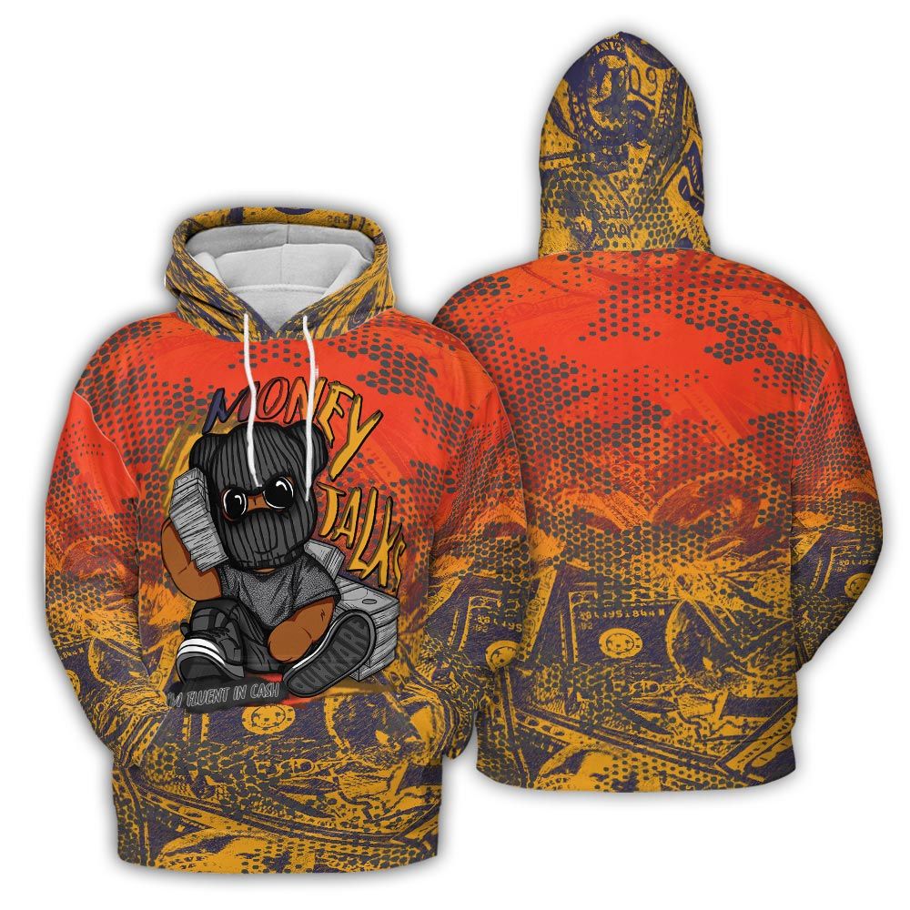 Hoodie To Match Rio 3s Hoodie - Money Talk Bear Banknotes Art Hoodie Unisex