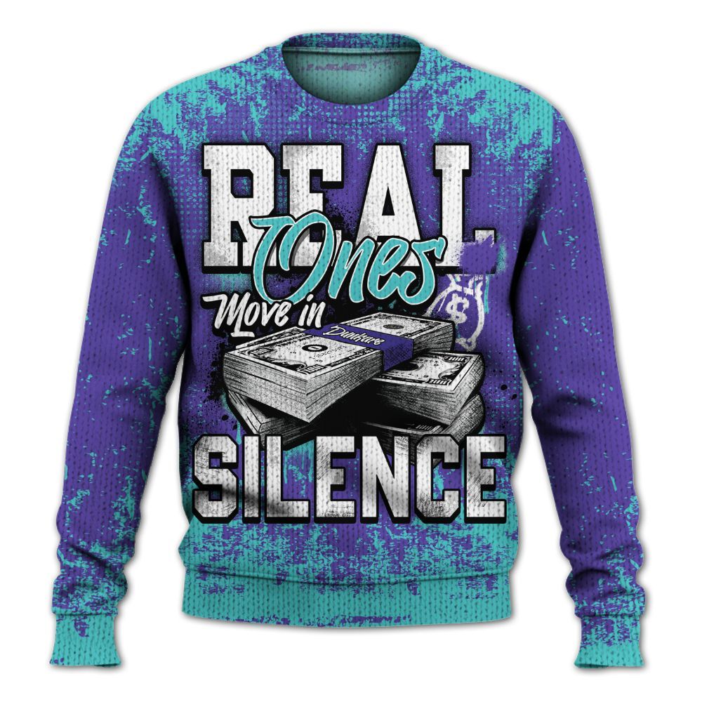 Knitted Sweater To Match Low Hornets 1s - Move In Silence Money Street Retro
