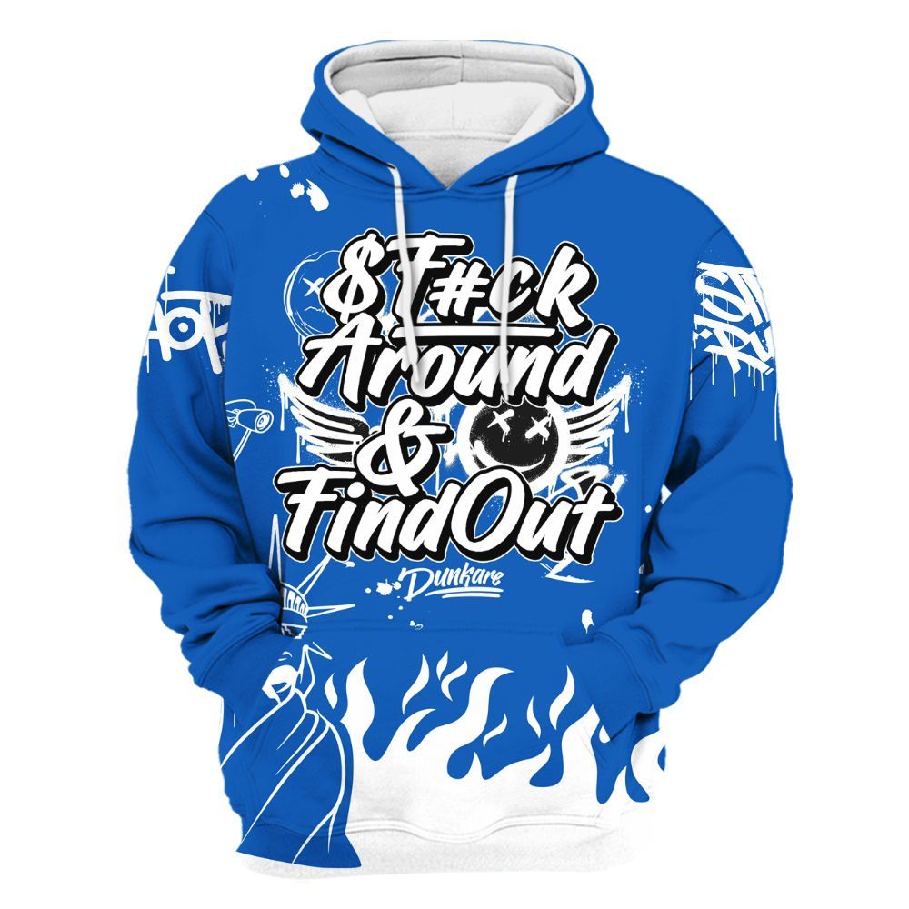 Hoodie To Match Kobe 6 Game Royal - Graphic Fck Around Find Out All Over Print
