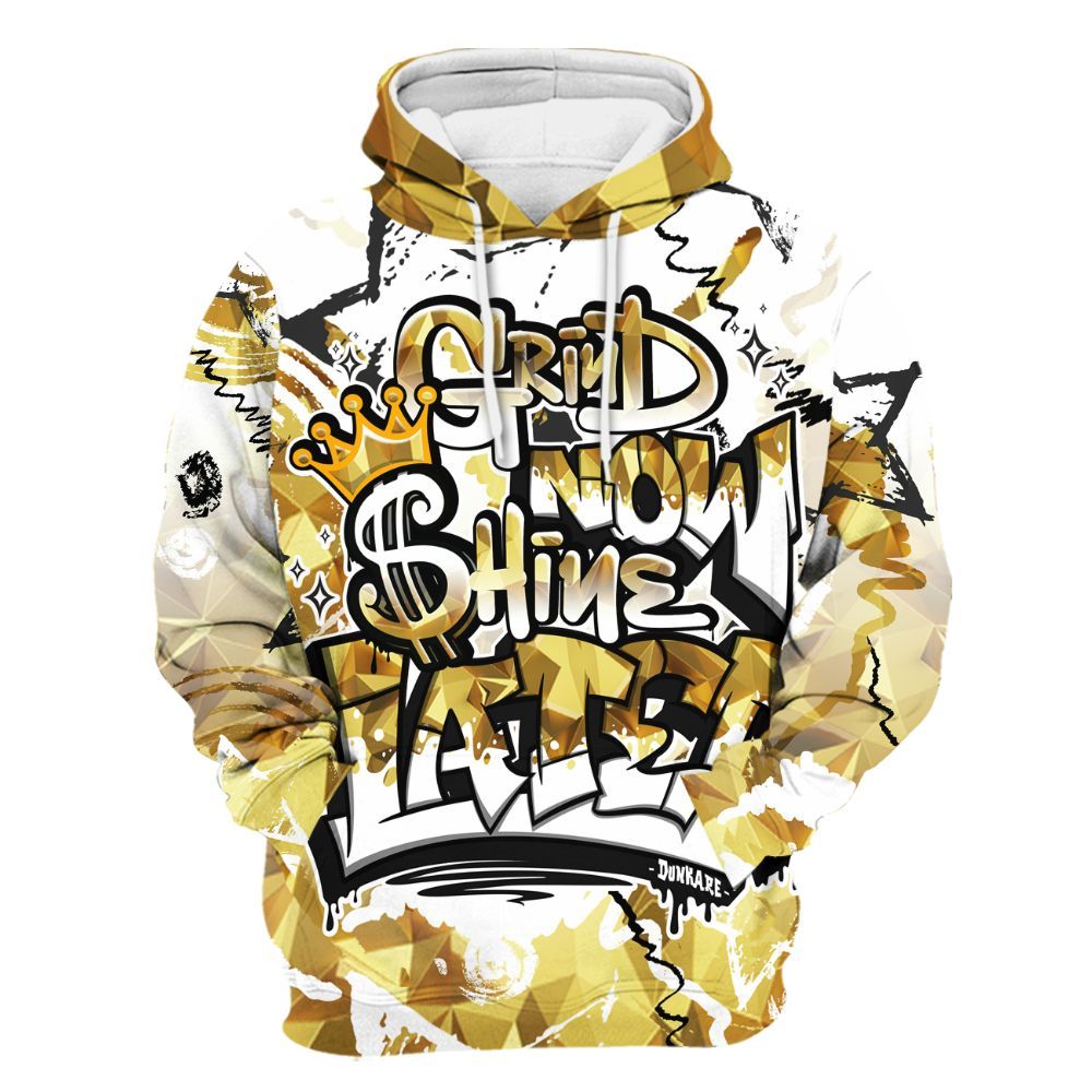 Hoodie To Match NET Gold 4s - Grind Shine Later Drip All Over Print