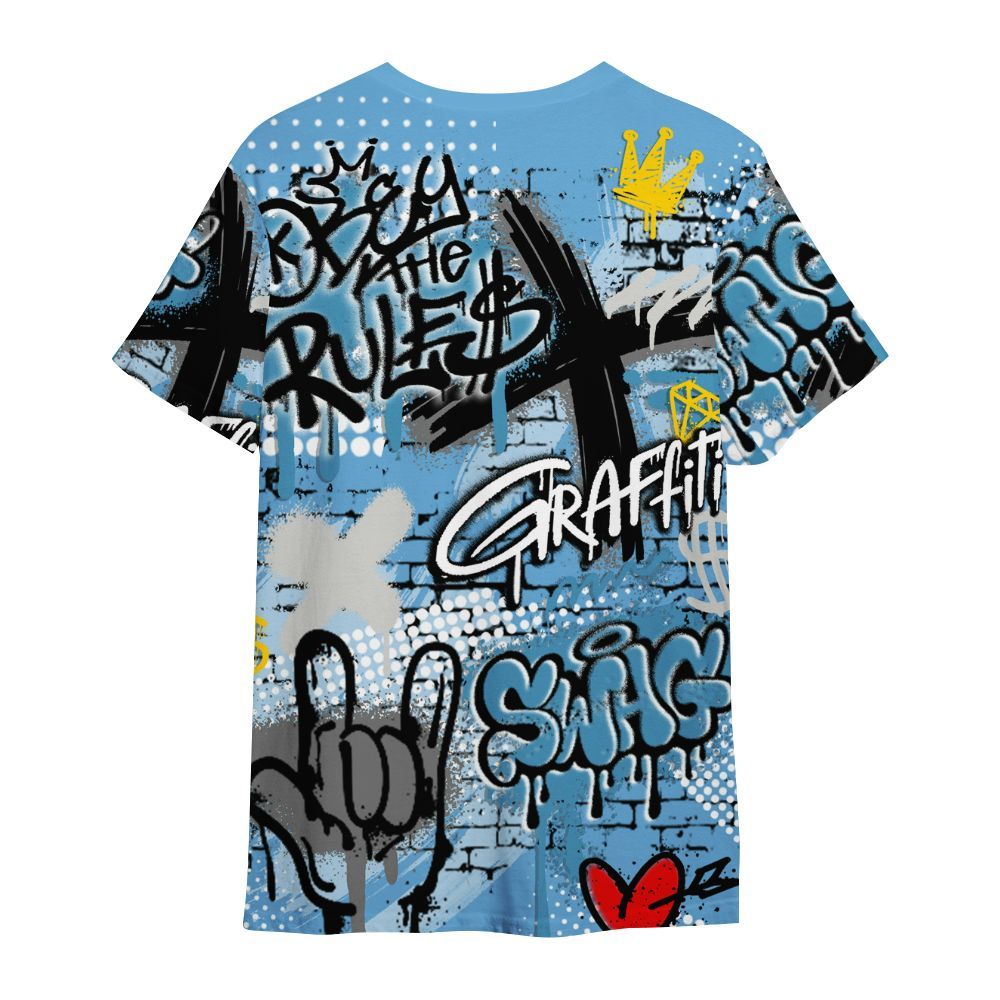Shirt To Match SB Dunk Low University Blue - True It Real Graffiti Streetwear All Over Print