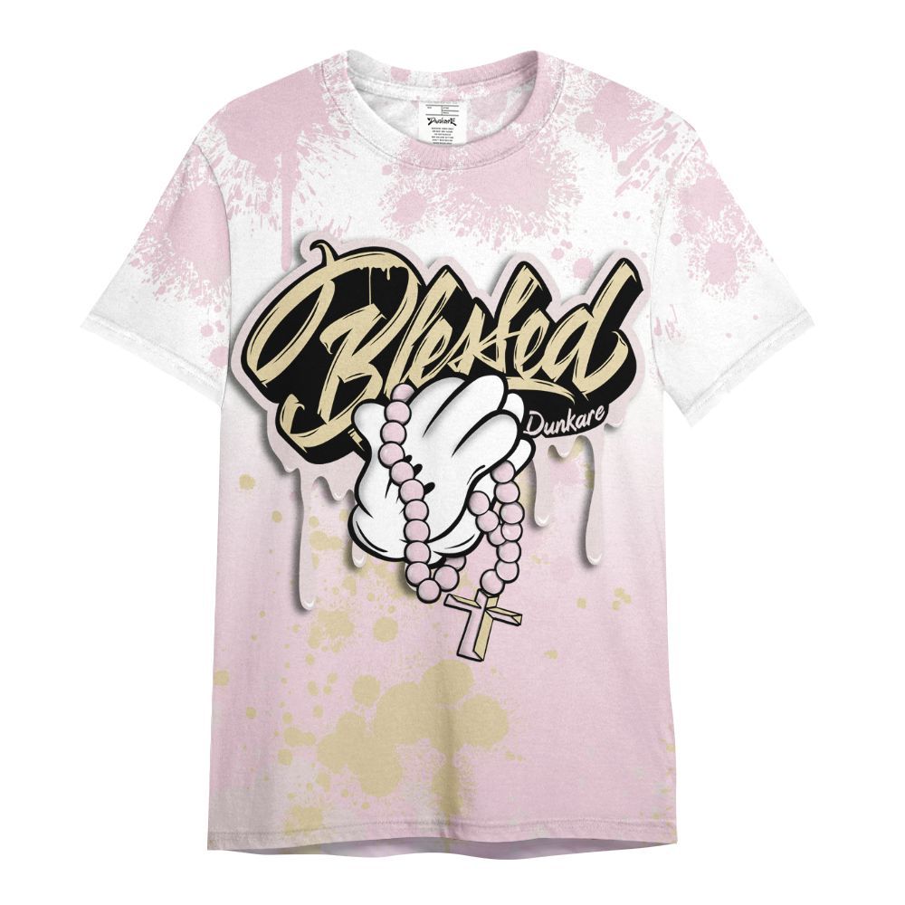 Shirt To Match Denim Iced Carmine 4s - God Blessed Ink Drip All Over Print