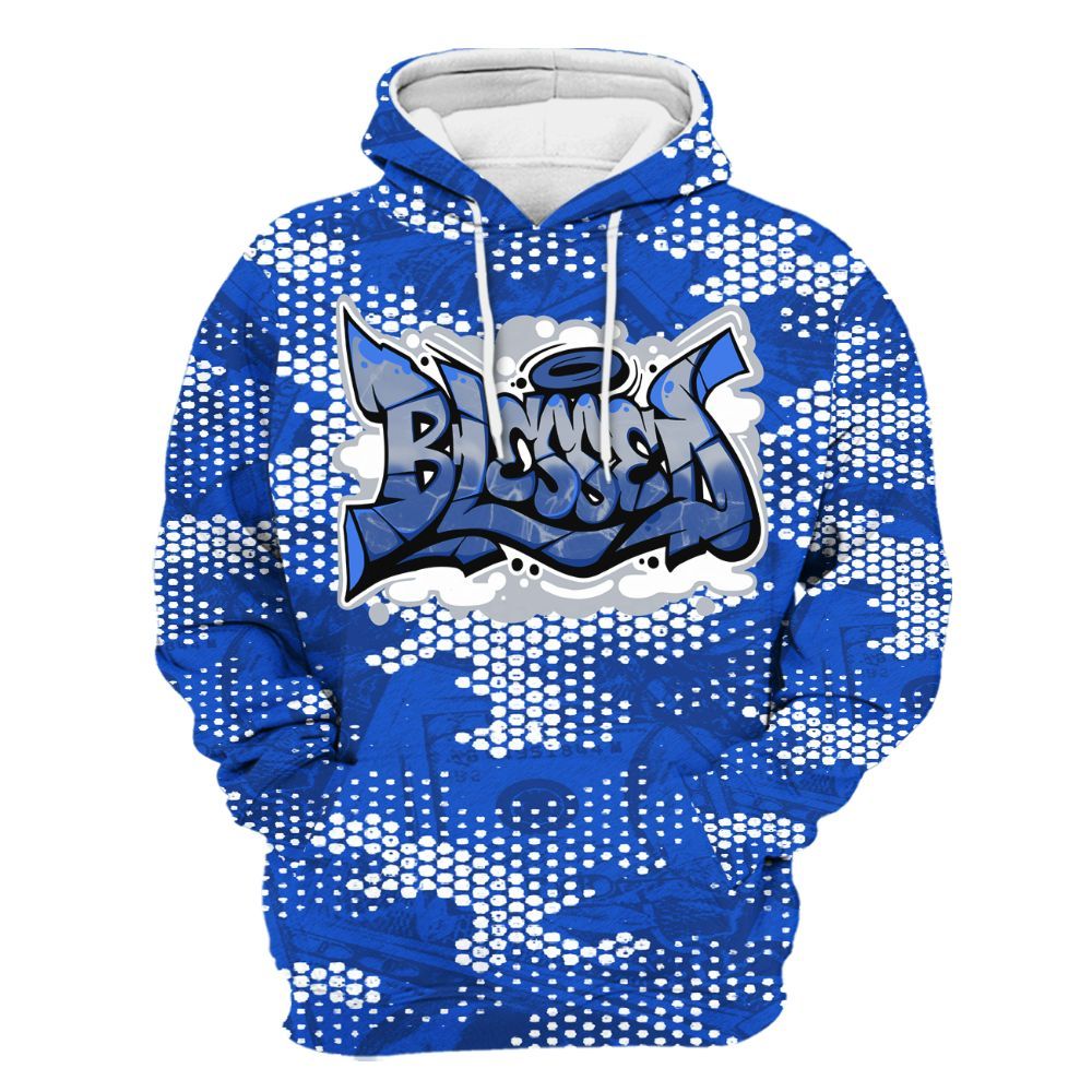 Hoodie To Match Air Foamposite One Royal - Blessing Graphic Banknotes All Over Print