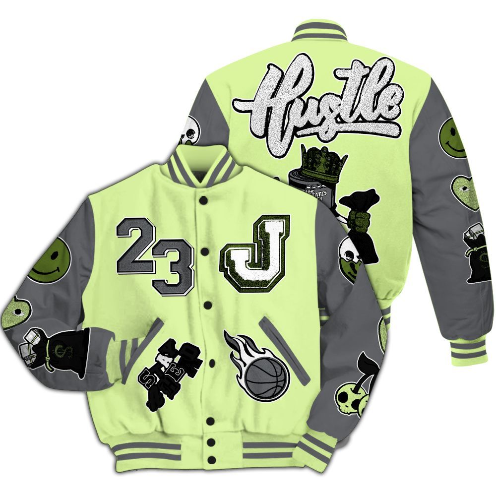Varsity Jacket To Match Smoke Grey Volt TR 1s - Hustles Money Number 23 All Over Print