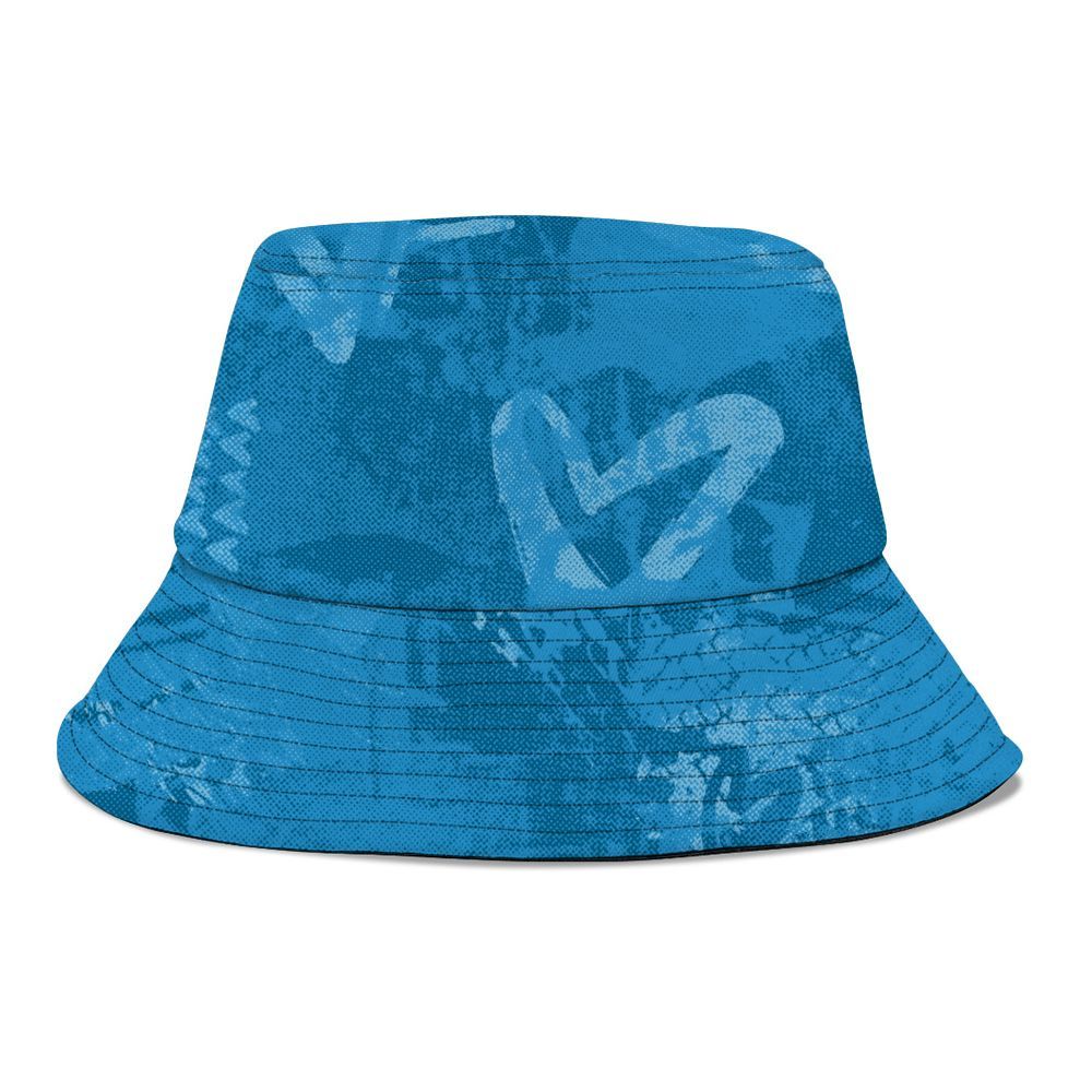 Bucket Hat To Match Powder Blue 9s - Sincere Fondness Bear Graphic