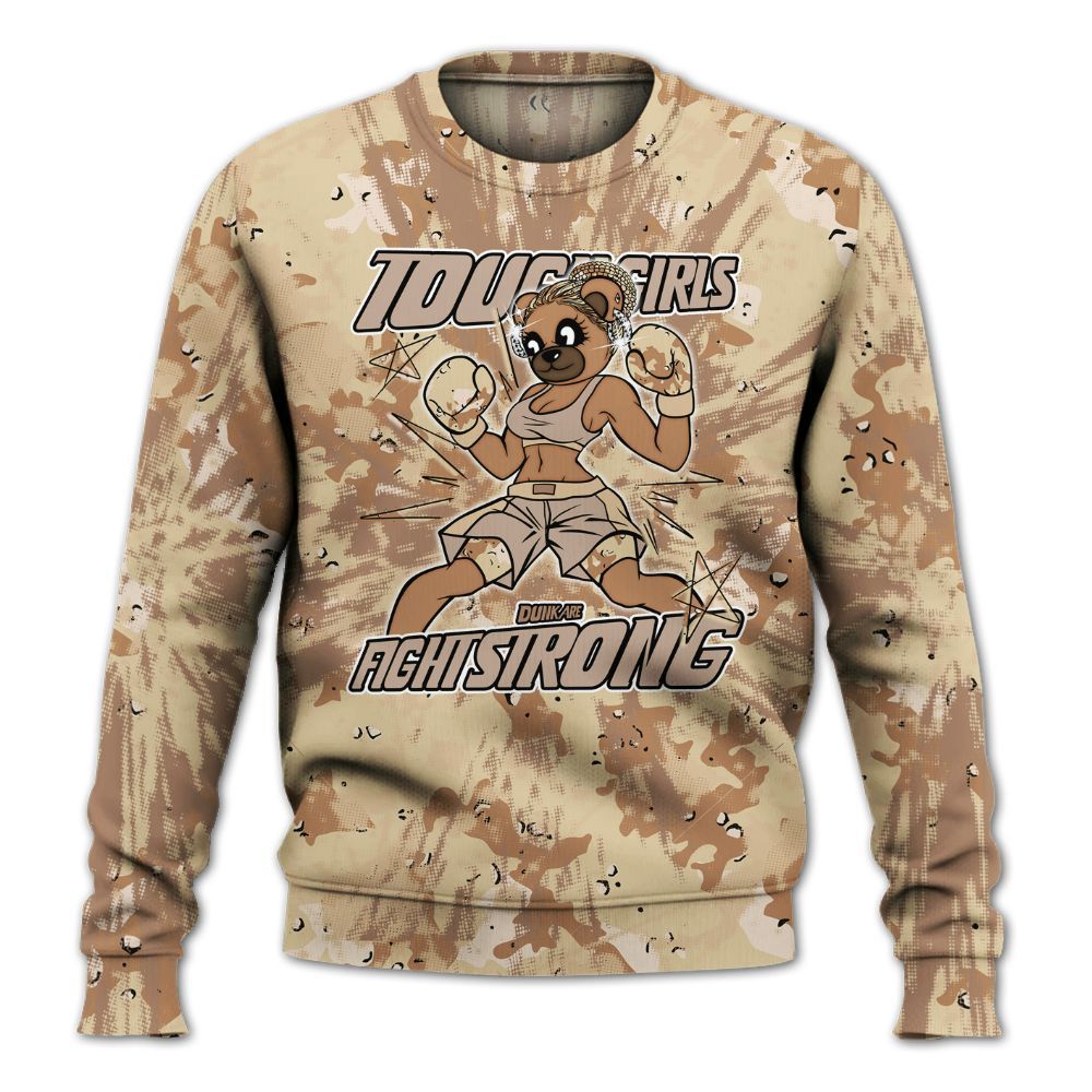 Sweatshirt To Match Desert Camo 3s - Gritty Girls Bear Luxury All Over Print