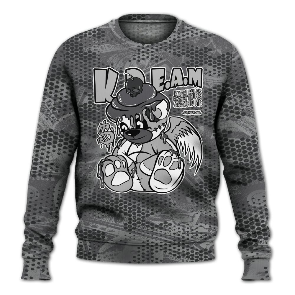 Sweatshirt To Match White Thunder 4s - Loot Bear All Over Print