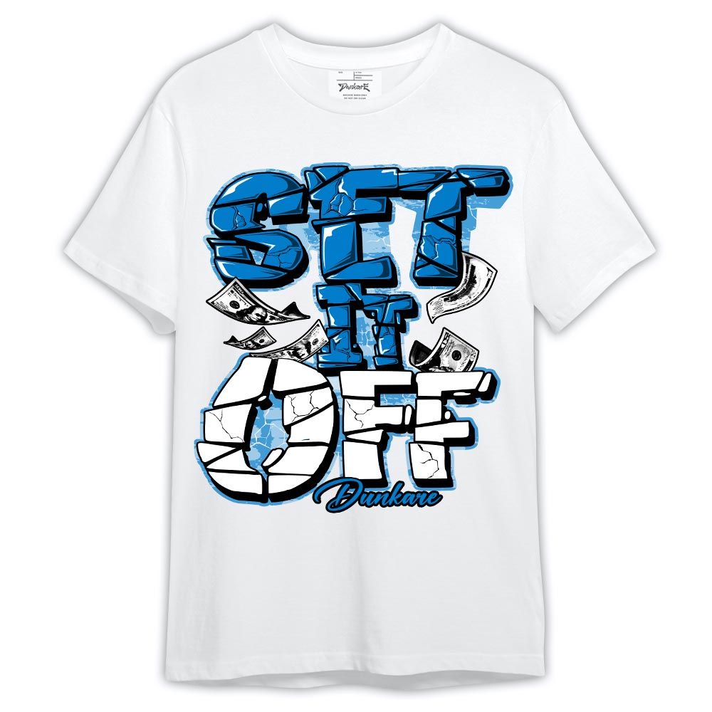 Shirt To Match Industrial Blue 4s - Graphic Set It Off Shirt Military Blue 4s Outfit