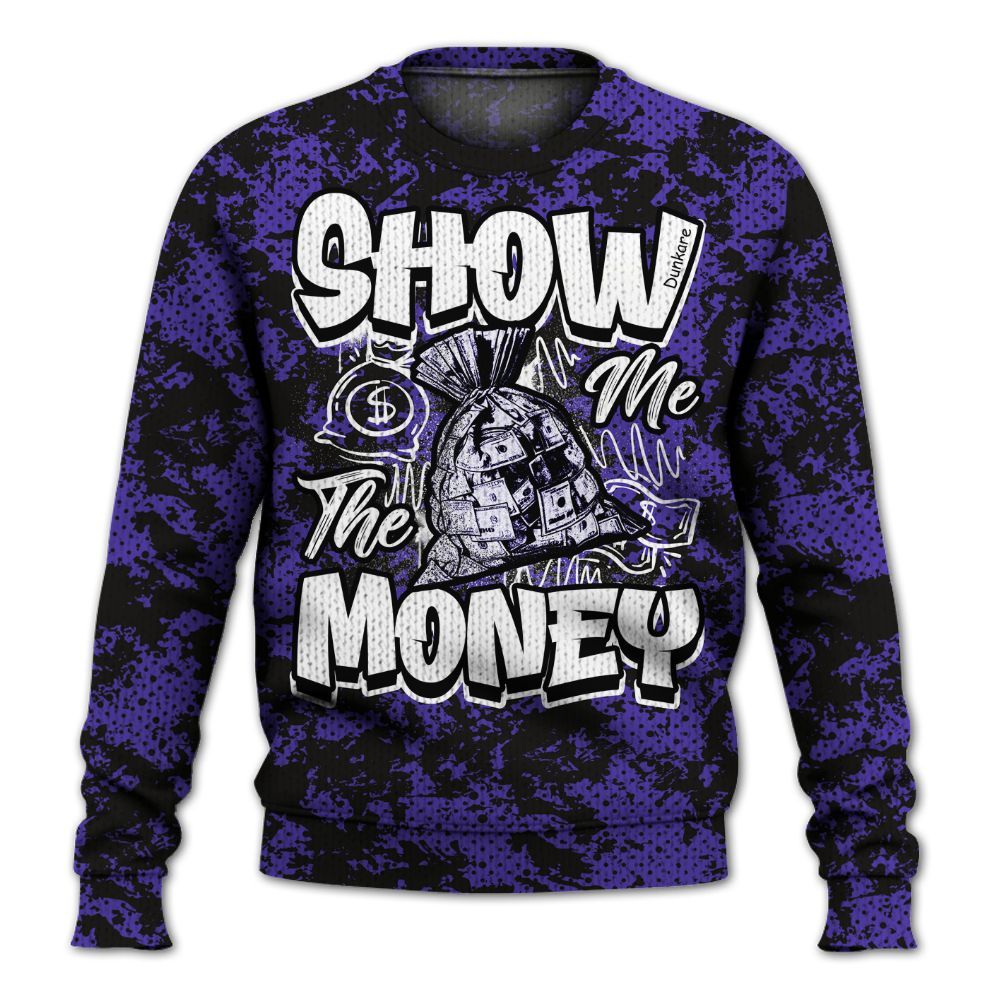 Knitted Sweater To Match Field Purple 12s - Show Me The Money Retro