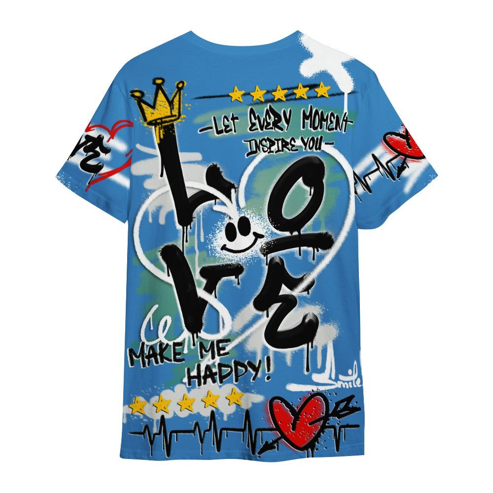 Shirt To Match Low Carolina 17s - Happy Love Beats Graffiti Streetwear All Over Print
