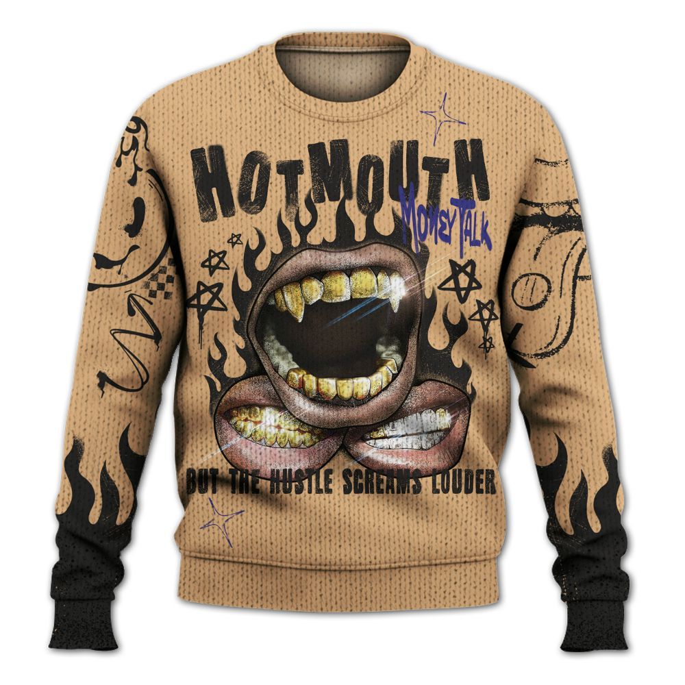 Knitted Sweater To Match SE Afrobeats 7s - Mouth Burning Street Style
