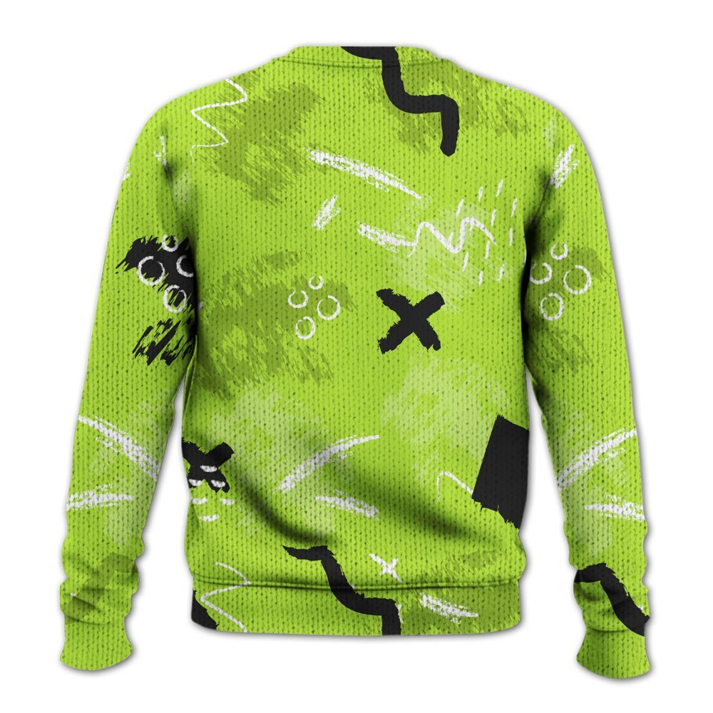 Knitted Sweater To Match Air Force 1 Low Dance Volt - Hustle Grind Pray Retro