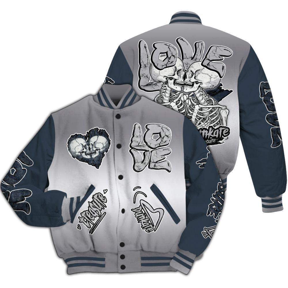 Varsity Jacket To Match Air Max 1 Jacquemus Blue - Skull Bear All Over Print
